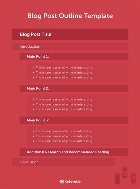 Blog Post Outline Template Write Marketers Coschedule Blogger Tips