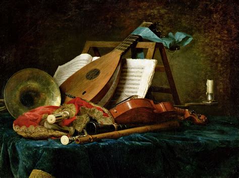 Anne Vallayer Coster Musical Instruments 1770 Artwork Painting