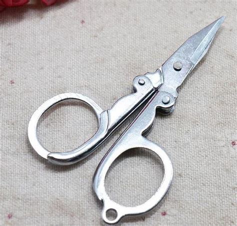 2021 home portable folding stainless steel scissors mini folding scissors travel trip tool