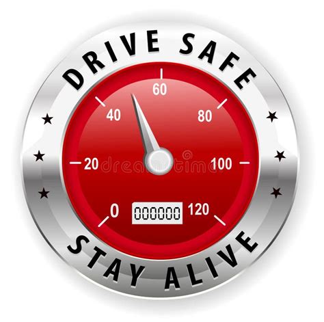 Drive Safe And Stay Alive Icon Or Symbol Safe Driving Concept Vector