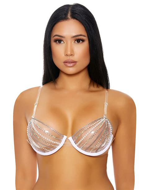clear as crystal pearl and rhinestone bra 331503 04035 lover s lane