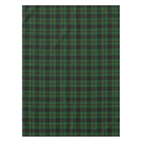 Dark Green Scottish Clan Plaid Tartan Tablecloth Zazzle