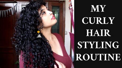 My Curly Hair Styling Routine Volume And Definition Youtube