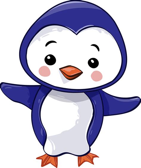 Cute Penguin Clipart With Watercolor Illustration Ubicaciondepersonas