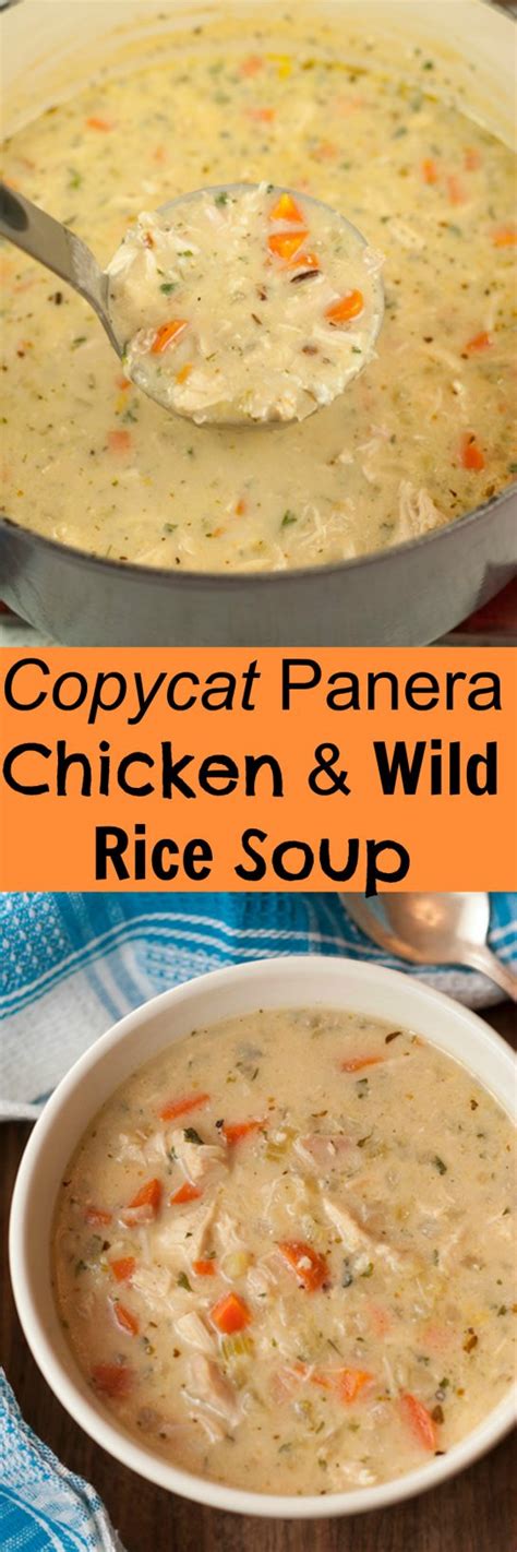 Cream of chicken & wild rice soup. Copycat Panera Chicken & Wild Rice Soup | Wishes and ...