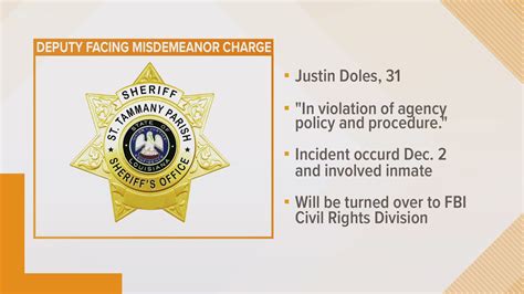 St. Tammany deputy fired after 'incident' with inmate at parish jail