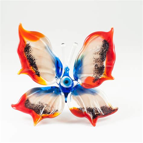 Glass Butterfly Figurine Hand Blown Russian Art Glass