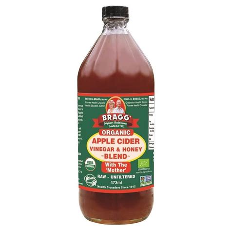 Bragg Organic Apple Cider Vinegar And Honey Blend 473ml With The Mother