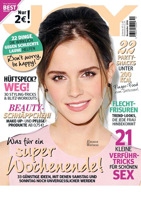 Emma Watson Joy Magazine Germany December 2016 Issue Celebmafia