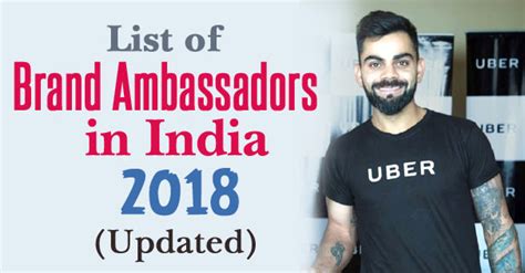 We did not find results for: List of Brand Ambassadors in India 2019 (Updated)