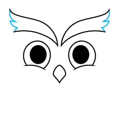 Easy Owl Head Drawing