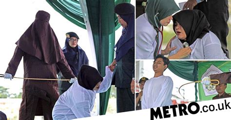 Aceh Province Whipping Muslim Woman Caned In Indonesia By Sharia Law Metro News
