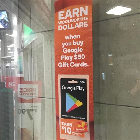 Buy a gift card at a store near you and give the latest entertainment for android devices and more. Buy $50 Google Play Gift Card & Get $10 Woolworths Rewards Dollars @ Woolworths - OzBargain