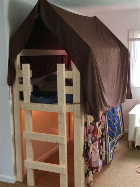 Ana White Over Bed Indoor Playhouse Loft Diy Projects