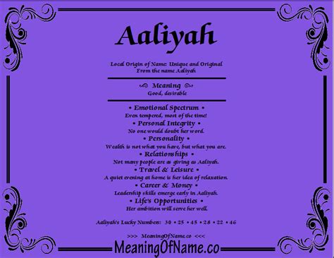Aaliyah Meaning Of Name