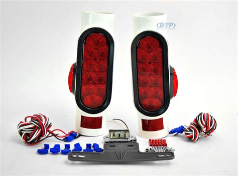 Shop defender for a wide variety of boat trailer lights including led tail lights, trailer lighting kits, adapter plugs, wiring harness & replacement lights. LED Pipe Light Kit with LED Side Markers for Boat Trailers
