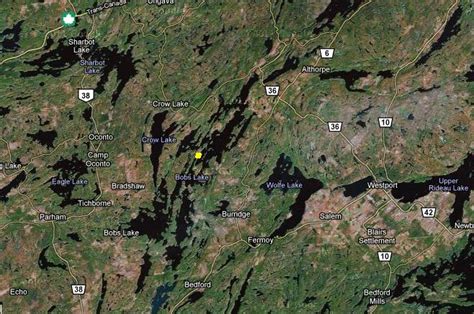 Map — Crow Bay Cottages Bobs Lake Cottage Rental