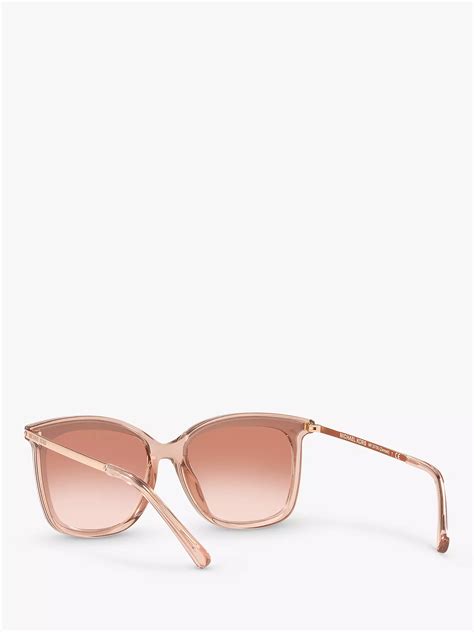 michael kors mk2079u women s zermatt square sunglasses rose gold mirror pink at john lewis