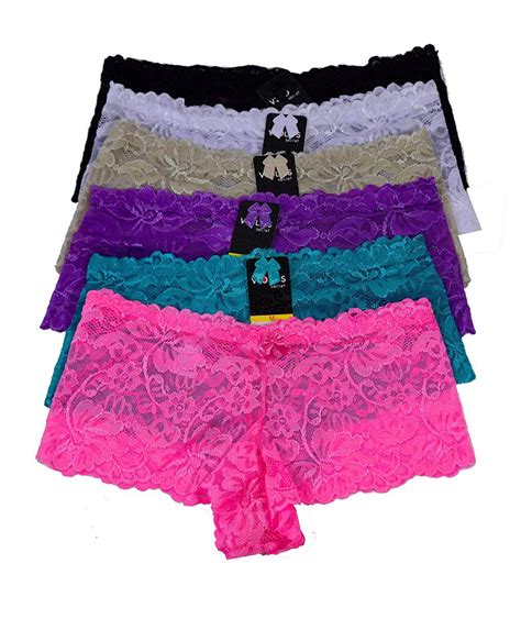 Iheyi Pieces Women S Sexy Boxer Hipter Babeshort Lace Babeshorts Panty Underwear Small