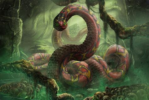 Swamp Snake Болотная змея Edikt Art On Artstation At