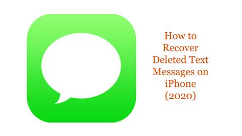 How To Recover Deleted Text Messages On Iphone 2020