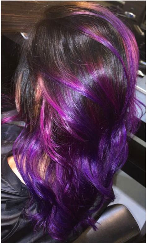 Obsessed With This Purple Hair Purple Balayage Hair Ombré Hair Roots