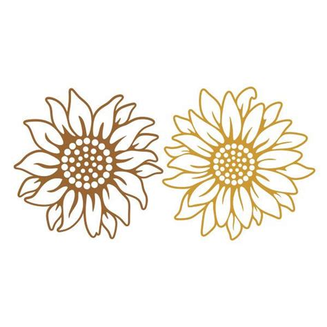 Sun Flowers Sunflower Cuttable Design SVG PNG DXF & eps | Etsy | Sunflower stencil, Cricut ...
