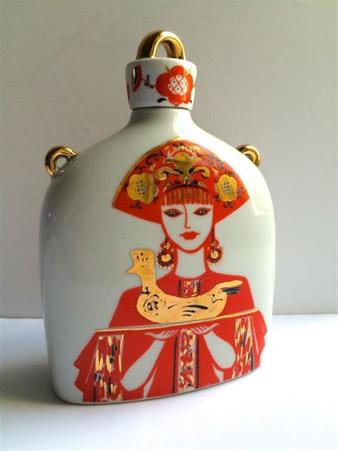 Lomonosov Porcelain Decanter Made In Ussr Etsy Фарфор Бутылка Россия