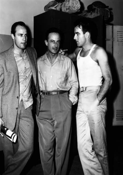 Marlon Brando Visits Director Fred Zinnemann And Montgomery Clift On