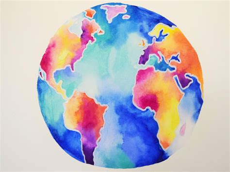Watercolor World Easy Canvas Paint Painting Simple Paintings Bongo Drums