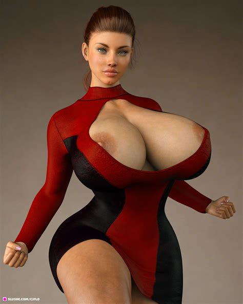 Rule 34 1girls 3d Areolae Breasts Cjflo Female Female Only Huge