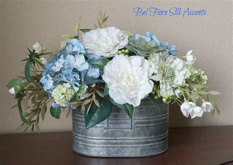 Shop fresh new baby flowers & gifts. Blue Baby Boy Floral Arrangement www.belfioresilkaccents ...