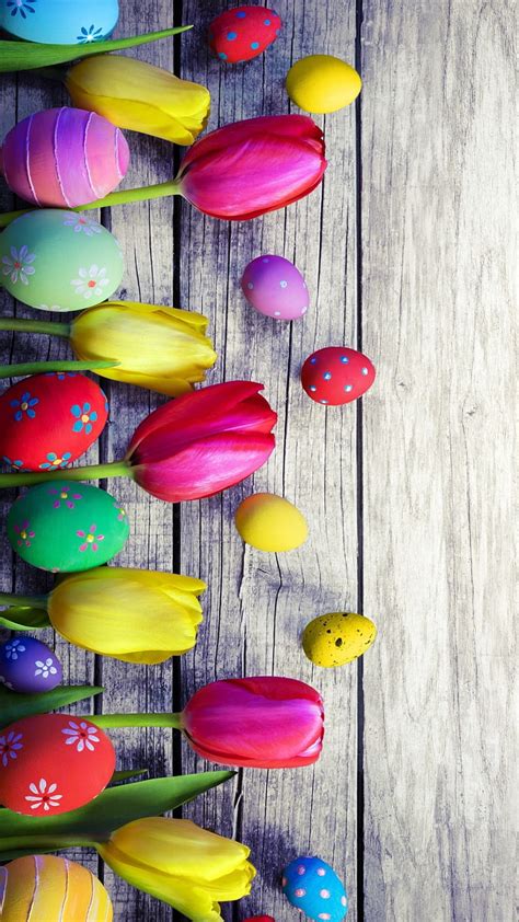 1080p Free Download Happy Easter Colorful Colors Eggs Flowers