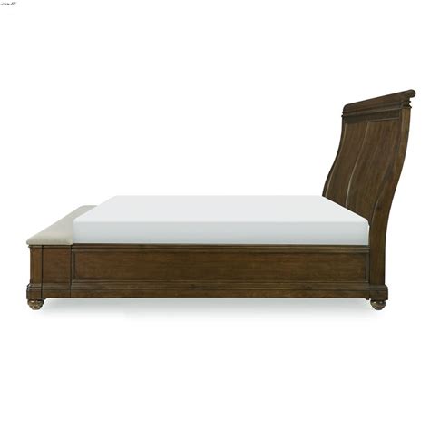 Coventry King Sleigh Bed With Upholstered Storage Footboard In Classic