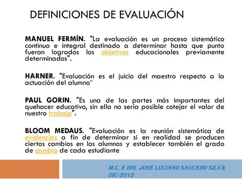 Definición De Evaluación Educativa By José Luciano Saucedo Silva Issuu