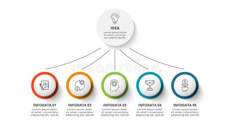 Diagram Concept For Infographic With 5 Steps Options Parts Or Processes Business Data