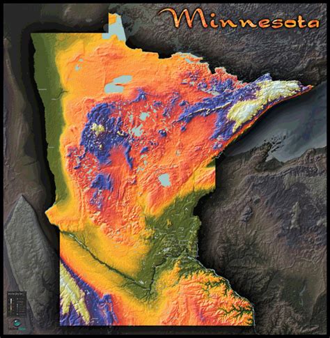 Minnesota Topo Wall Map By Outlook Maps Mapsales