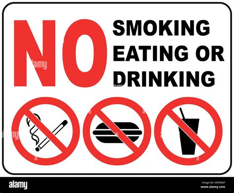 Les Panneaux D Interdiction De Fumer Manger Et Boire Interdiction