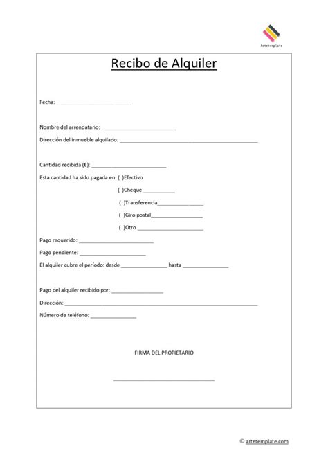 Plantillas De Recibo De Alquiler Word Y Pdf Gratis Artetemplate Hot Sex Picture