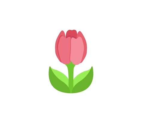 Premium Vector Tulip Vector Isolated Icon Tulip Emoji Illustration