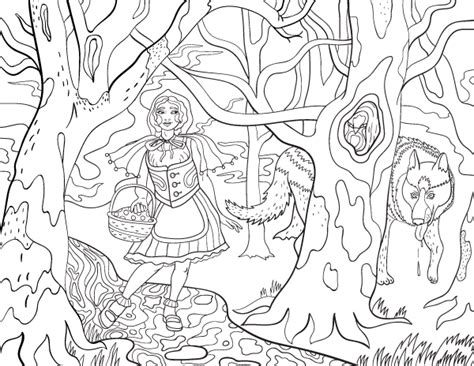 Select one of 1000 printable coloring pages of the category cartoons. Free printable Little Red Riding Hood adult coloring page ...