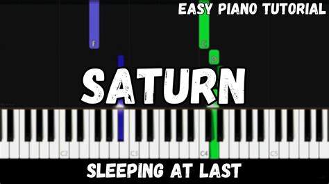 sleeping at last saturn easy piano tutorial youtube