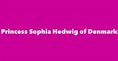 Princess Sophia Hedwig of Denmark - Spouse, Children, Birthday & More
