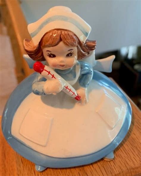 Lefton Nurse W Thermometer Figurine Ebay