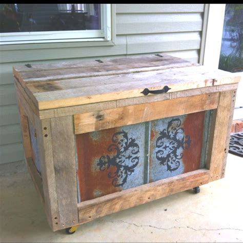 Outdoor Storage Chest Made Out Of Old Cypress Boards And
