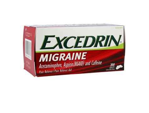 300 Lined Caplets Excedrin Migraine Wretchedness Reliever Abet Aspirinnsaid Caffeine