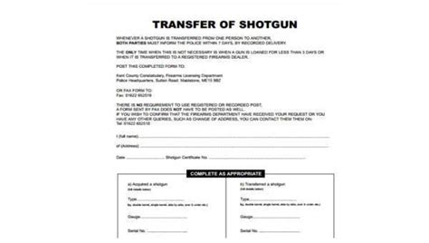 Free 8 Sample Gun Ownership Transfer Forms In Pdf Ms Word