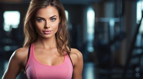 Premium Ai Image Attractive Fitness Woman Ready For The Workout On