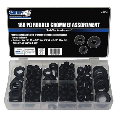 43154 Grip On Tools 180 Pc Rubber Grommet Kit