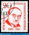 Postage Stamp Printed in Germany, Democratic Republic, Shows Otto ...